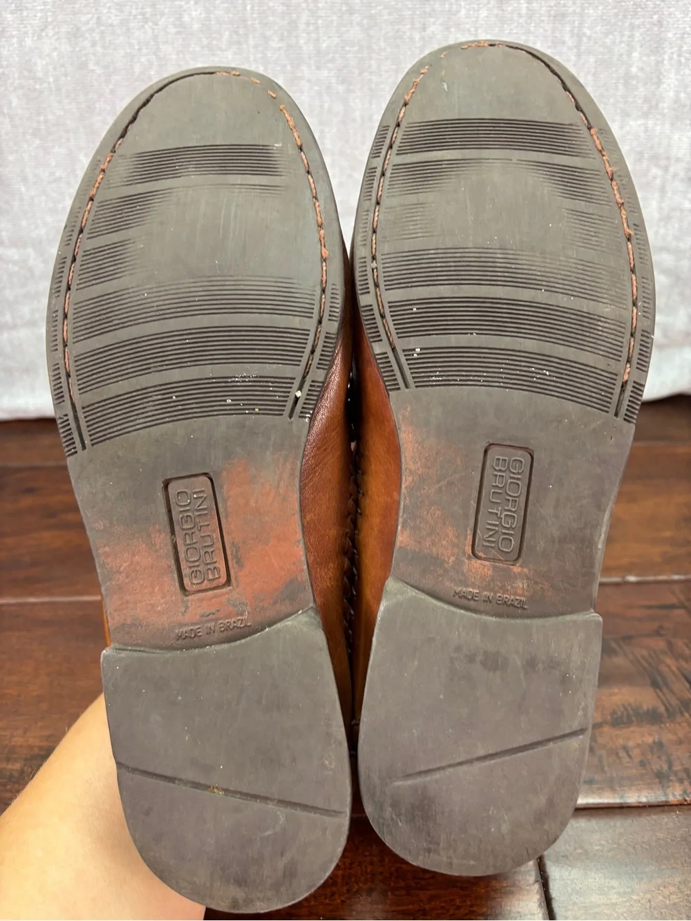 Giorgio Brutini Traveller Tan Leather Tassel Loafers 9 Slip on Boat Yacht Shoe